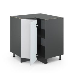 Vicco Eckunterschrank R-Line, Weiß Hochglanz/Anthrazit, 75.6 günstig online kaufen