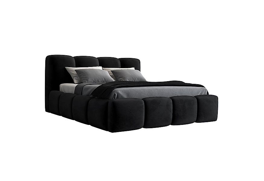 A&J MöbelLand GmbH Polsterbett DONA-OM mit Lattenrost und Bettkasten. (Bett günstig online kaufen