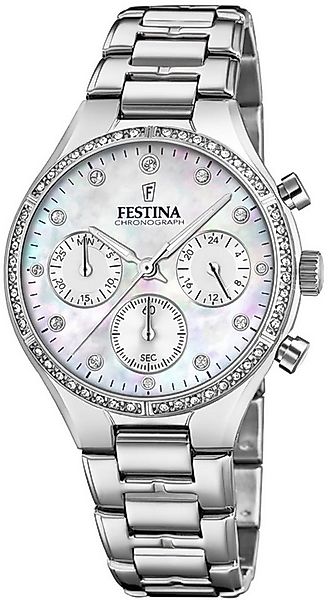 Festina Chronograph Festina Damen Uhr F20401/1 Edelstahl, (Chronograph), Da günstig online kaufen