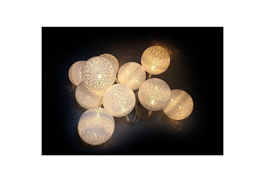 Mojawo Lichtervorhang 2 Stück LED Lichterkette mit je 10 Kugeln LEDs warmwe günstig online kaufen