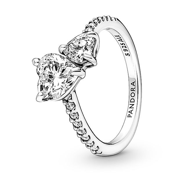 Pandora Solitärring Silberring für Funkelnde Herzen günstig online kaufen