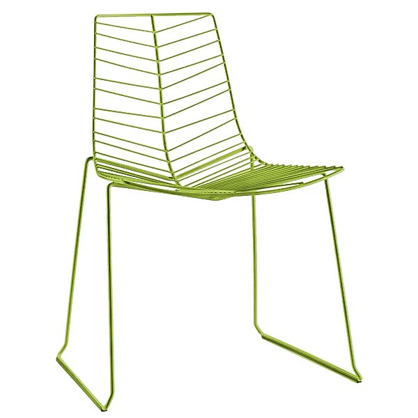 Arper - Leaf Stuhl stapelbar - grün/Stahl/BxHxT 62,5x83x56cm günstig online kaufen