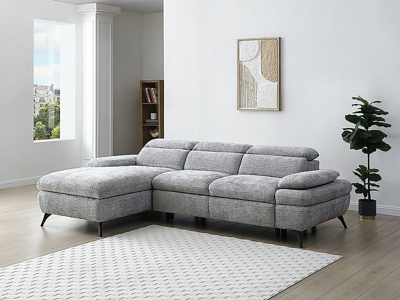Ecksofa mit Schlaffunktion mit Bettkasten - Ecke links - Strukturstoff - Gr günstig online kaufen