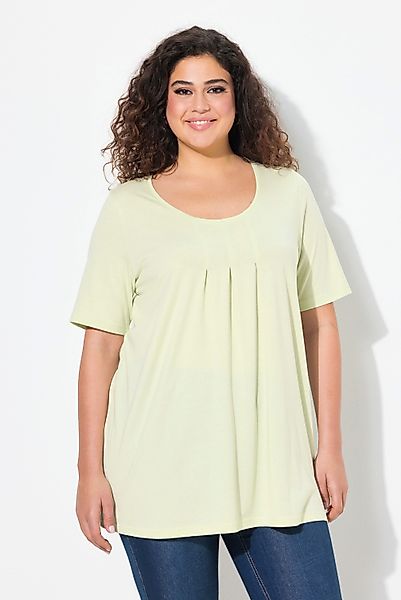 Ulla Popken T-Shirt T-Shirt Zierfalten A-Linie günstig online kaufen