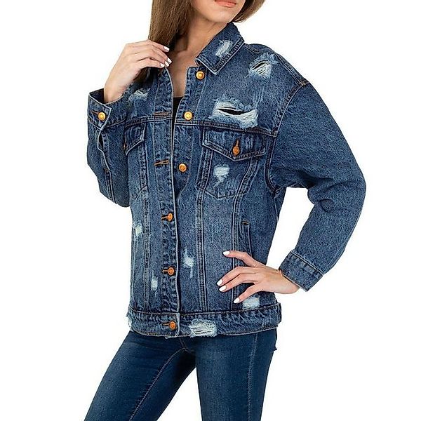 Ital-Design Jeansjacke Damen Freizeit Destroyed-Look Jeansjacke günstig online kaufen