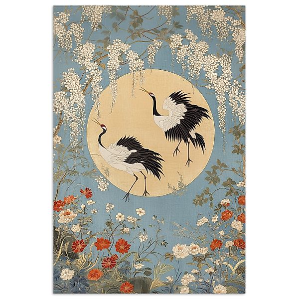 MuchoWow Poster Kraniche - Mond - günstig online kaufen