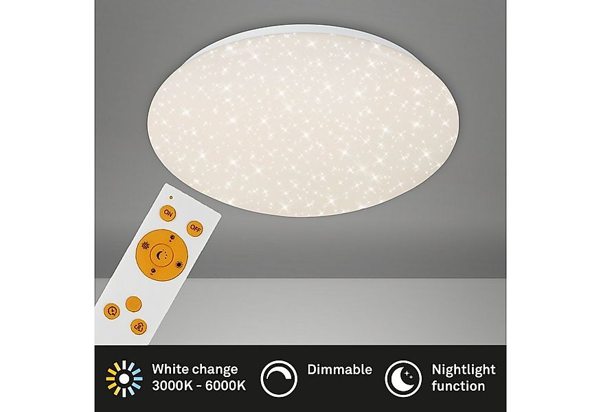 Briloner Leuchten Deckenleuchte LED Deckenlampe Extra-Warmweiß Wohnzimmer S günstig online kaufen