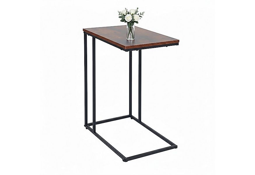 relaxdays Beistelltisch in C Form, Industrial-Schwarz günstig online kaufen