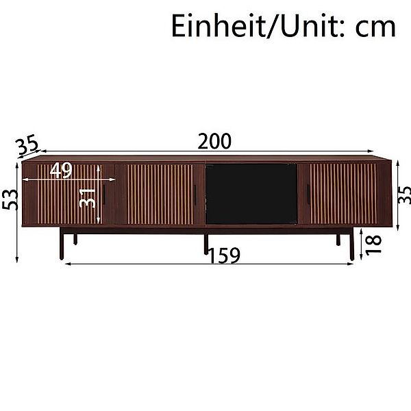 Odikalo TV-Schrank TV-Bank TV-Möbel Sideboard, lowboard geschnitzter, mit G günstig online kaufen