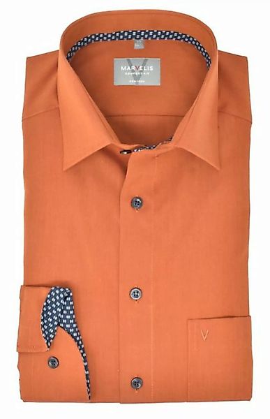 MARVELIS Businesshemd Businesshemd - Comfort Fit - Langarm - Einfarbig - Ro günstig online kaufen