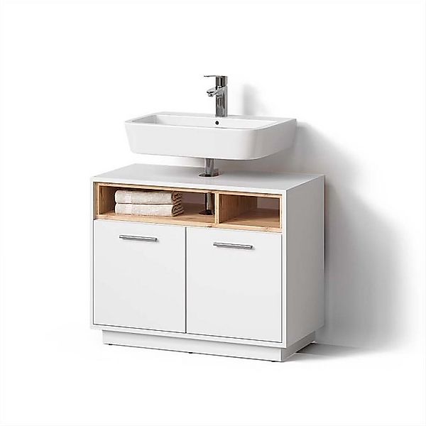 Livinity® Waschbeckenunterschrank Temo, Weiß, 80 x günstig online kaufen