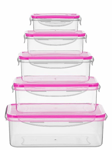 KING Frischhaltedose "BERRY" Set, 10 Stk. tlg. luftdichtem Klappverschluss, günstig online kaufen