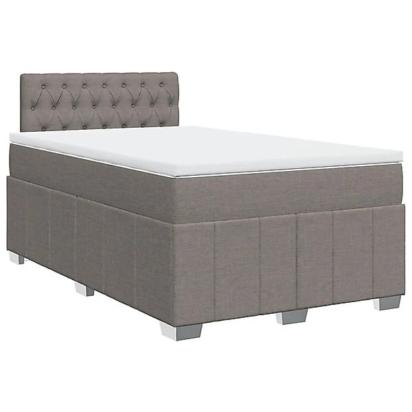 vidaXL Boxspringbett mit Matratze Taupe 120x190 cm Stoff 3289318 günstig online kaufen