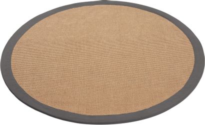 carpetfine Sisalteppich "Sisal" rund 5 mm Höhe mit farbiger Bordüre, Anti-R günstig online kaufen