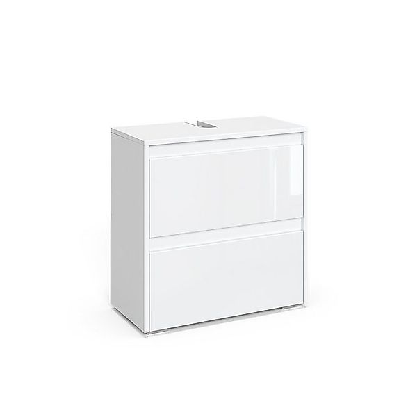 Vicco Waschbeckenunterschrank Majest Weiß/Weiß Hochglanz 60 x 62 cm günstig online kaufen