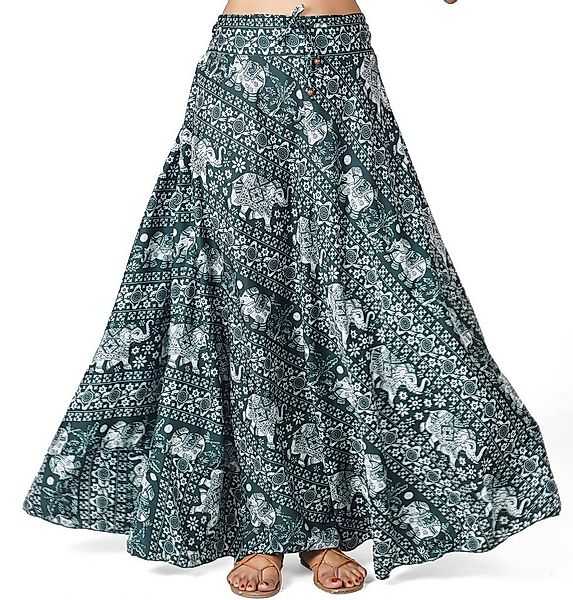 Guru-Shop Minirock Hippierock, Maxirock - dunkelgrün alternative Bekleidung günstig online kaufen