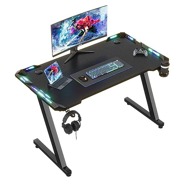 GUNJI Gamingtisch 120/140/160cm Gaming Schreibtisch mit günstig online kaufen