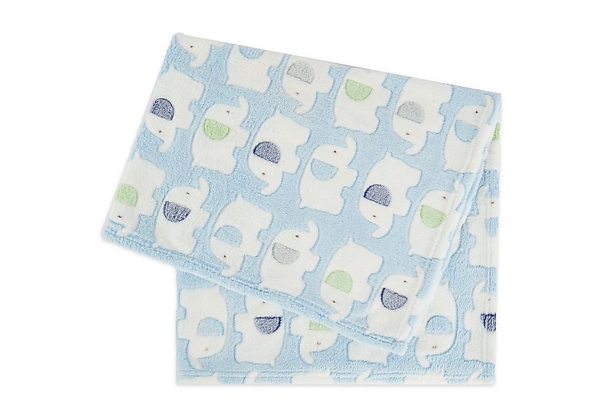 Krabbeldecke Bieco Babydecke Jungen Blau Elefanten Kuscheldecke Baby Blanke günstig online kaufen