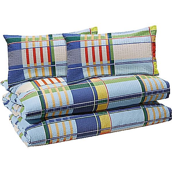 Erwin Müller Bettwäsche Bettwäsche Sparpaket 4-teilig, Seersucker, Karo günstig online kaufen