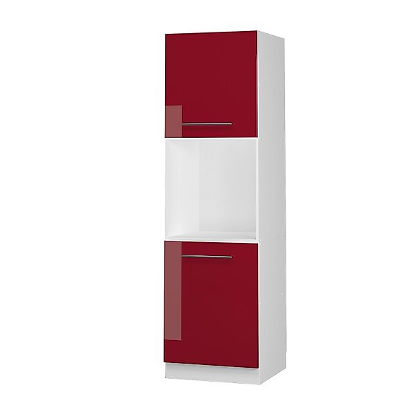 Vicco Herdumbauschrank Fame-Line Bordeaux Hochglanz/Weiß 60 cm mit Offenem günstig online kaufen