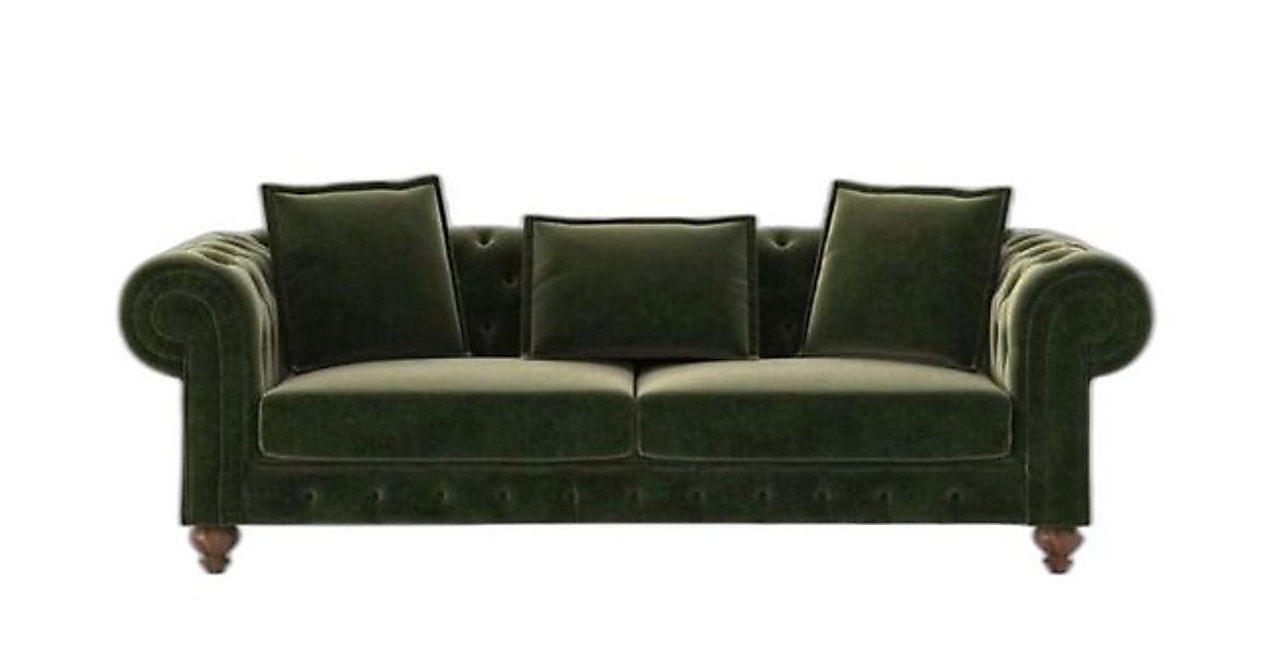 Xlmoebel 3-Sitzer Grüne Chesterfield Stoff Dreisitzer Premium Sofa Lounge M günstig online kaufen