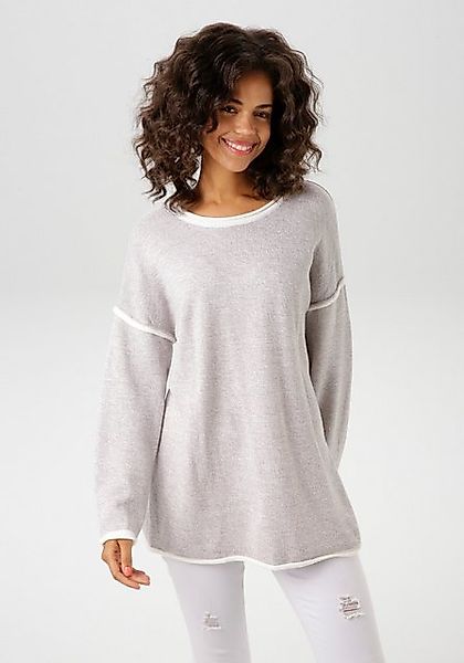 Aniston CASUAL Strickpullover, mit Fransen im Rücken günstig online kaufen
