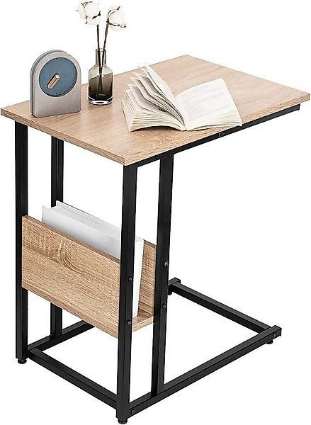 Woltu Beistelltisch (1-St), Kaffeetisch Couchtisch Sofatisch aus Metall MDF günstig online kaufen