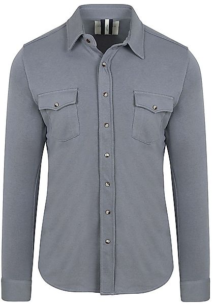 Profuomo Overshirt Western Jersey Blau - Größe XXL günstig online kaufen