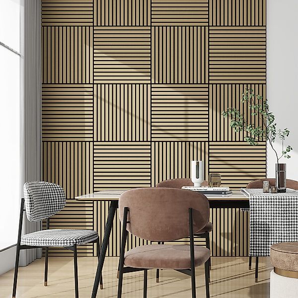 neu.holz 3D Wandpaneel, BxL: 60x60 cm, (Set, 16-tlg) »Vang« mit geradlinige günstig online kaufen