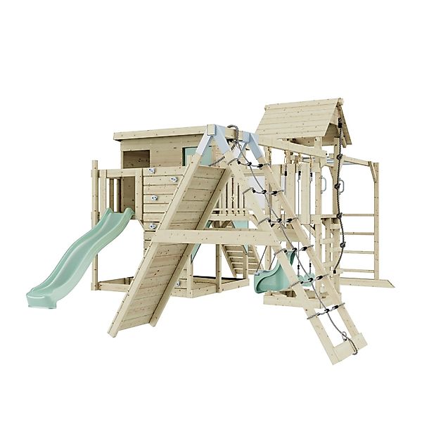 OutdoorToys Spielturm Malin mit Babyschaukel Mintgrün günstig online kaufen