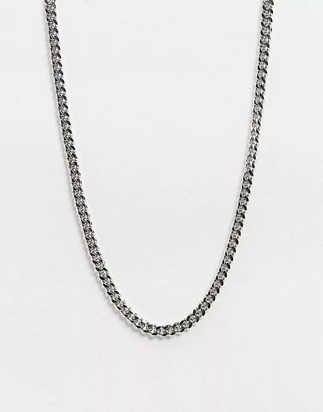 ASOS DESIGN – Kurze, schmale Halskette in Silberton, 4 mm günstig online kaufen