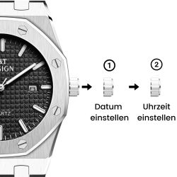 S&T Design Quarzuhr Herren Uhr Edelstahl günstig online kaufen
