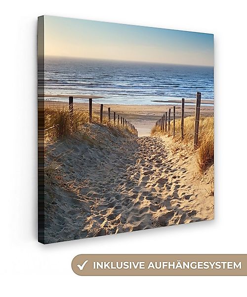 OneMillionCanvasses® Leinwandbild Strand - Meer - Niederlande - Dünen - Son günstig online kaufen