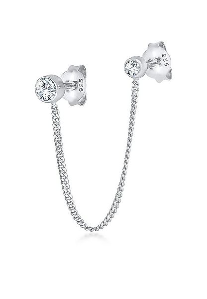 Elli Paar Ohrstecker Doppel Ohrstecker 925 Silber, mit Kristallen von Swaro günstig online kaufen