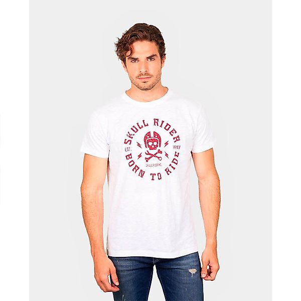 Skull Rider Born To Ride Kurzärmeliges T-shirt S White günstig online kaufen