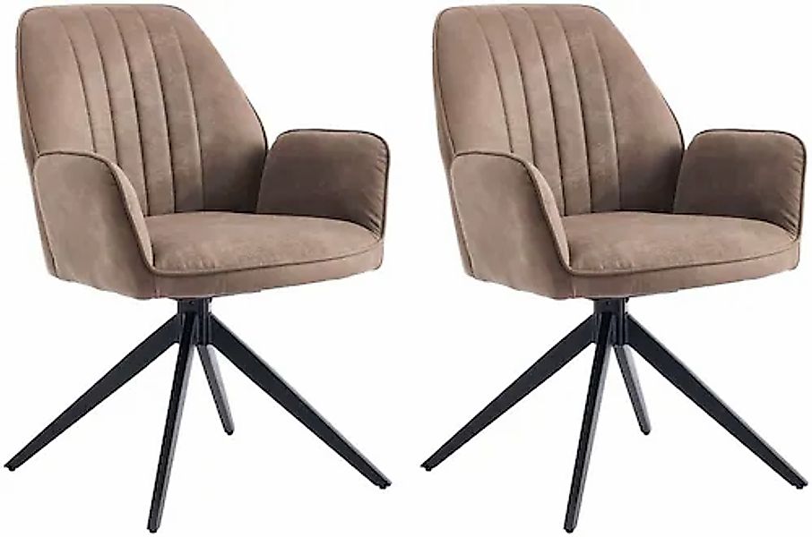 Home affaire Stuhl »Pollenca« (Set) 2 Stk. Microfaser tolle Optik günstig online kaufen