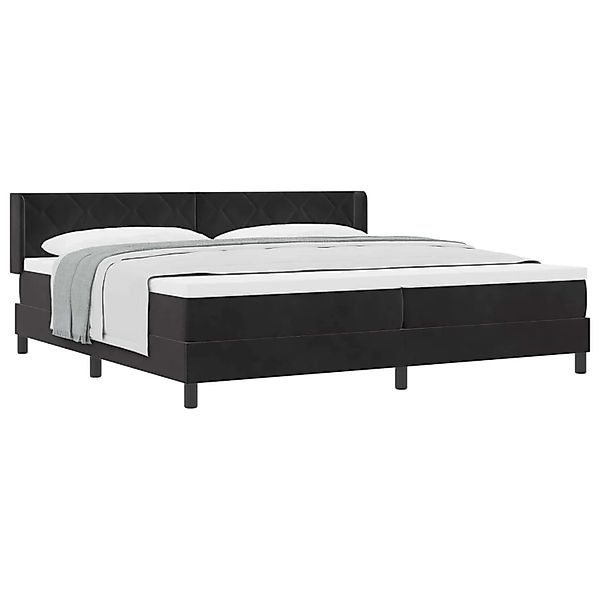 vidaXL Boxspringbett mit Matratze Schwarz 200 x 200 cm Polyester 3341542 günstig online kaufen