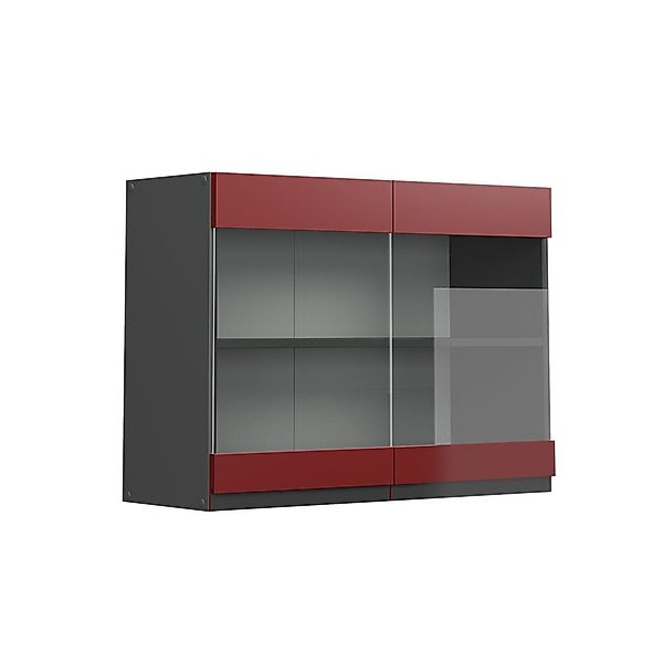 Vicco Glashängeschrank R-Line, Rot/Anthrazit, 80 cm günstig online kaufen