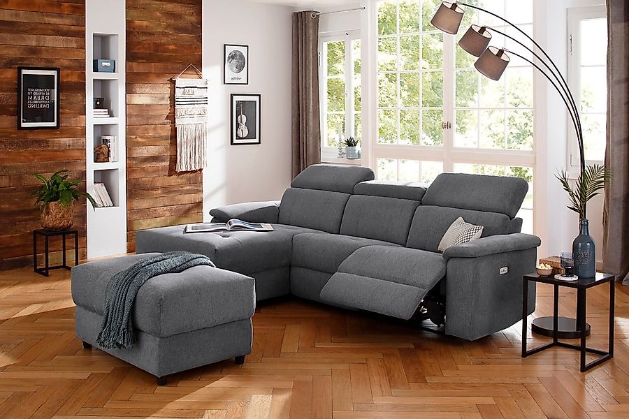 Home affaire Ecksofa »Binado, L-Form,«, mit manueller oder elektrischer Rel günstig online kaufen
