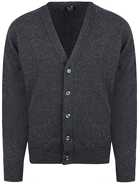 William Lockie Lammwolle Strickjacke Dunkelgrau - Größe M günstig online kaufen