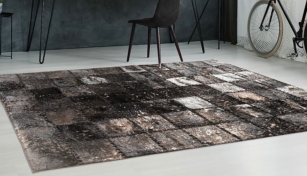 my home Lederteppich "Toska" rechteckig 5 mm Höhe Wohnzimmer günstig online kaufen
