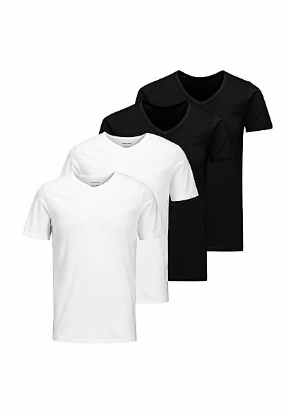 Jack & Jones T-Shirt "T-Shirt JACBASIC V-NECK TEE 2PK 2er Pack" günstig online kaufen