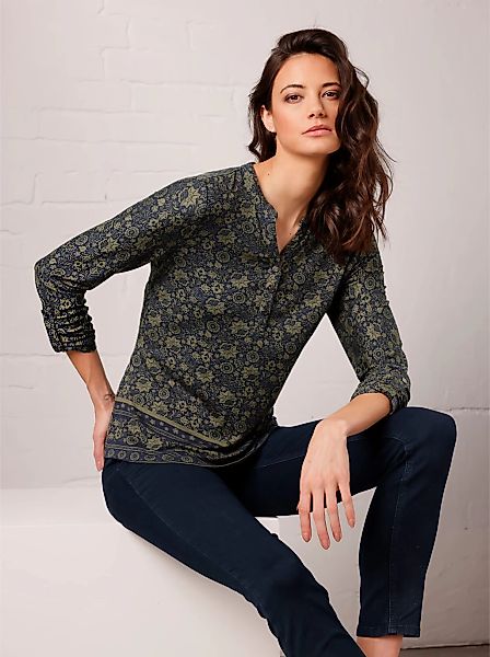 CREATION L PREMIUM Langarmshirt "Lyocell-Shirt", 1 Stk. günstig online kaufen