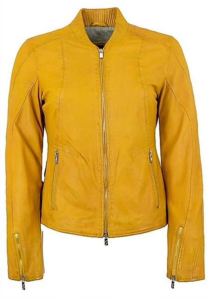Jilani Lederjacke Saya Echtleder Damen Lederjacke Lammleder gelb antik günstig online kaufen