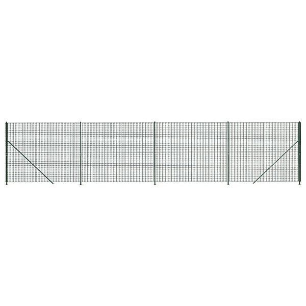 vidaXL Maschendrahtzaun mit Bodenflansch Grün 2x10 m 154150 günstig online kaufen