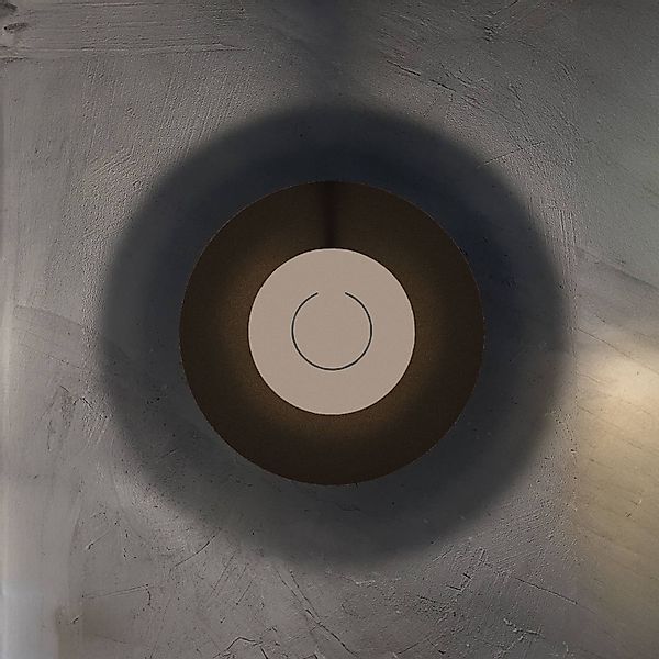 Knikerboker LED-Wandlampe DoppioZero, braun/sahara, Ø 30 cm günstig online kaufen