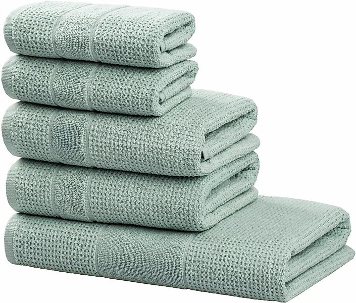my home "Kimi, Duschtuch, Handtücher und Gästetücher" Set 5 Walkfrottee 100 günstig online kaufen