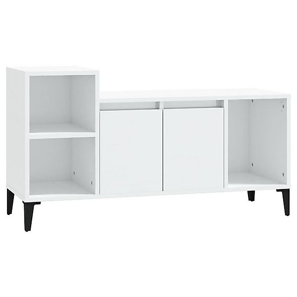 vidaXL TV-Schrank TV-Schrank Hochglanz-Weiß 100x35x55 cm Spanplatte günstig online kaufen