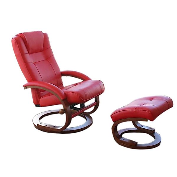 MCW Relaxsessel Aprilia mit Hocker Rot günstig online kaufen