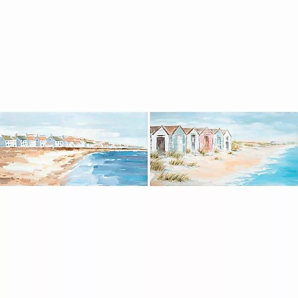 Leinwand Dkd Home Decor Strand Mediterraner (120 X 3,7 X 60 Cm) (2 Stück) günstig online kaufen